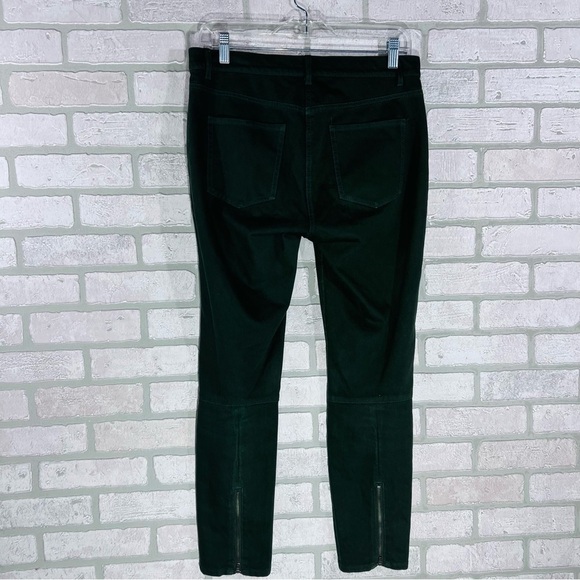 J. McLaughlin Baxter Zip Ankle Dark Green Skinny Jeans Size 6 - Picture 4 of 8